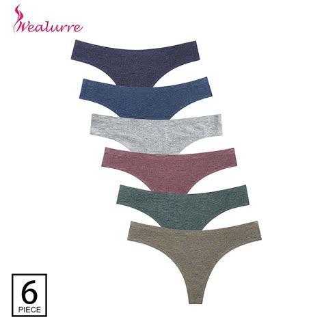 Wealurre 6pcs Seamless Ladies Sexi Low Waist Panties Briefs G String