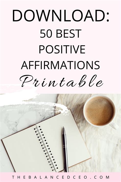 Best Positive Affirmations Printable Positive Affirmations For