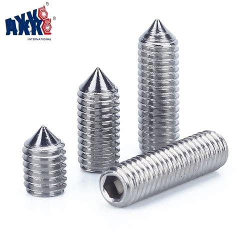 Axk Pcs Din M M M Stainless Steel Grub Screws Cone Point