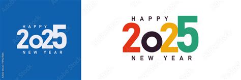 2025 typography logo design concept. Happy new year 2025 logo design ...