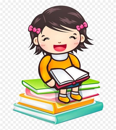 Transparent Reading Book Clipart Girl Reading Book Clipart Png