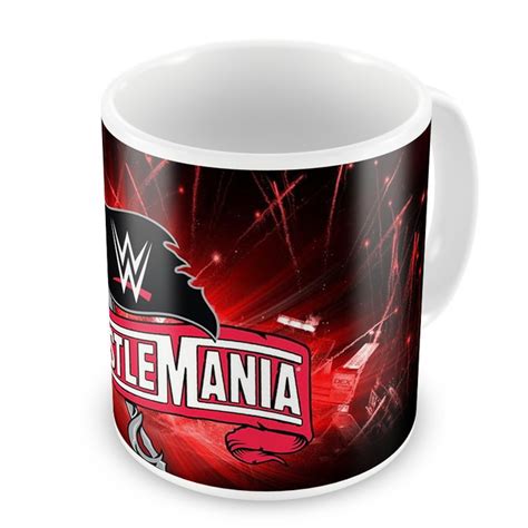 Caneca Porcelana Wwe Wrestlemania Espada W Elo