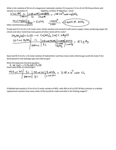 Chm Day Cont Lecture Notes Practice Problems For Chm