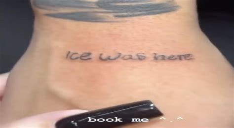 Ice Spice inks "Ice was here" tattoo on fan