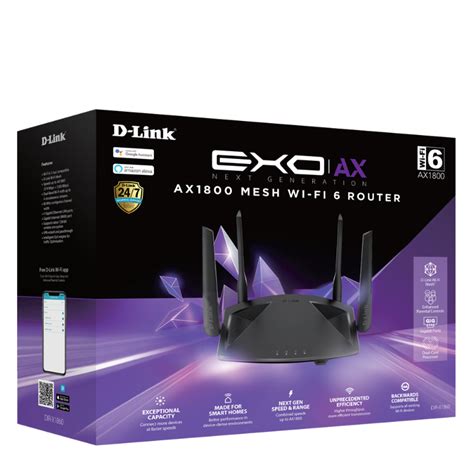 D Link Smart AX1800 Wi Fi 6 Router DIR X1860 NAU