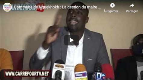 Commune De Nguekhokh La Gestion Du Maire Pape Songo Diouf Mise En