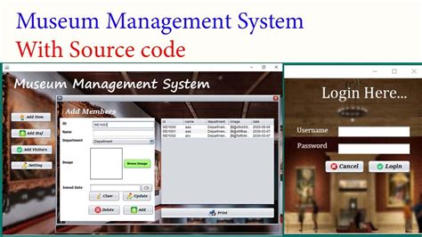 Museum Management System Project In Java With Source Code Youtube