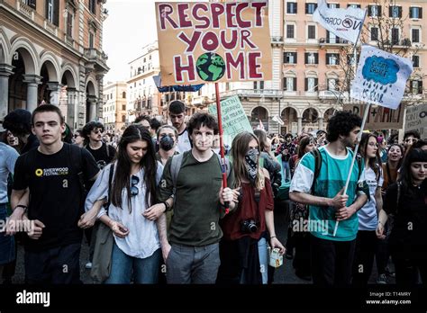 Rome Italy Rd Mar Thousands Of People Held A Demonstration