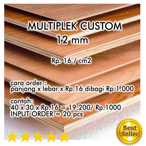 Jual Multiplek Triplek Tebal Mm Custom Beragam Ukuran Shopee Indonesia