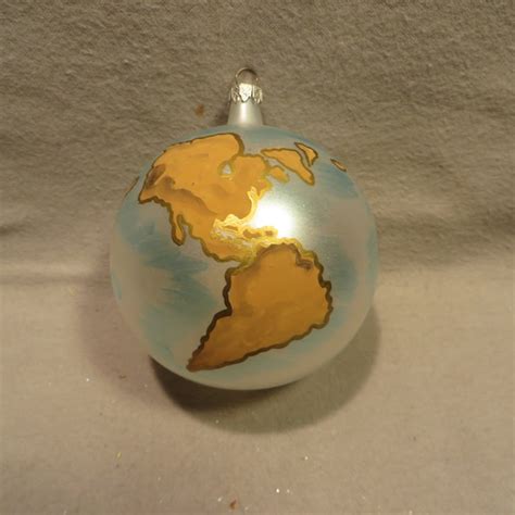 Hand Painted Glass Christmas Globe Etsy