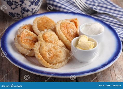 Traditional Polish Dumplings Pierogi Ruskie Stock Photo Image Of Meal