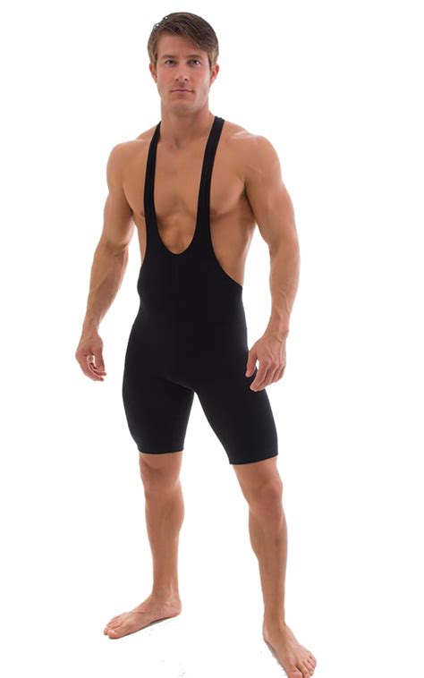 Singlet Bodysuit In Black Cotton Lycra