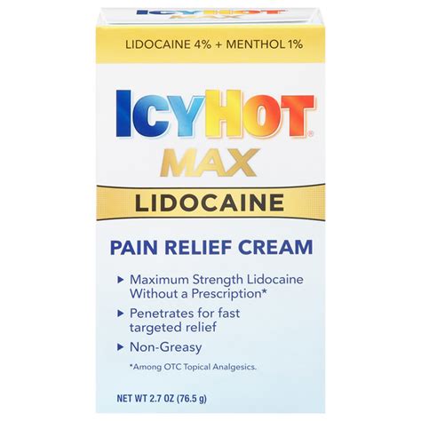 Save On Icy Hot Max Lidocaine Pain Relief Cream Order Online Delivery