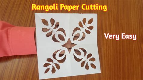 Rangoli Paper Cutting Easy Paper Cutting Rangoli Design Dusherra And Dipavali Special Youtube