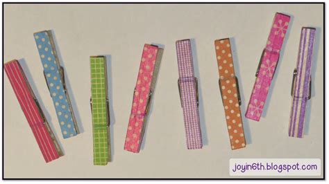 Finding Joy In 6th Grade Day 9 Another Craft Washi Tape Clothespins