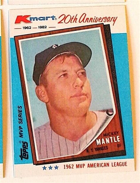 Mickey Mantle Topps Kmart Th Anniversary Mvp A L Cards