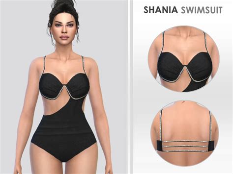 The Sims Resource Shania Swimsuit Sims Love Celine Dress Sporty