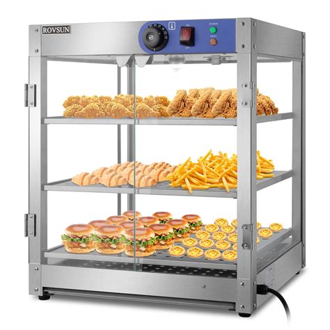 Rovsun 3 Tier 110v Food Warmer 800w Commercial Food Warmer Display