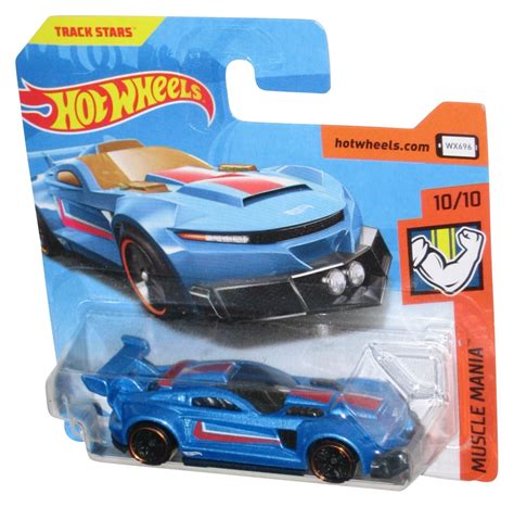 Hot Wheels Muscle Mania Blue Track Ripper Toy Car Short Card Walmart