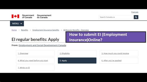 How To Submit Application For Employment Insurance Ei In Canada