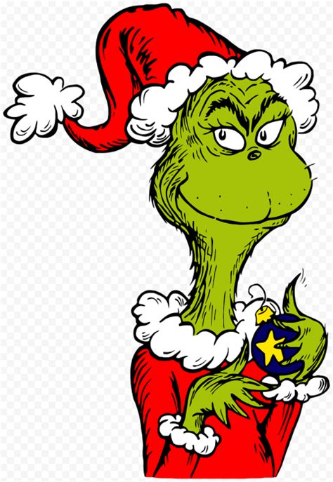 Mr Grinch Christmas Santa Hat Cartoon Character Png Citypng