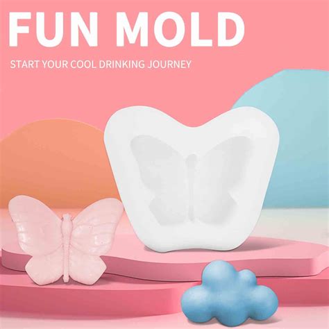 2024 New 6pc Butterfly Ice Cube Traybutterfly Molds Silicone For