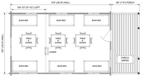 Bunkhouse Floor Plan Layout