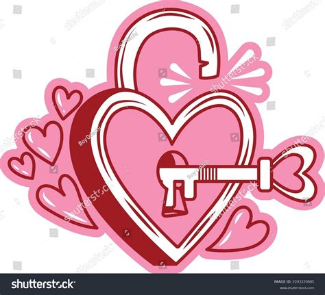 Heart Key Clip Art