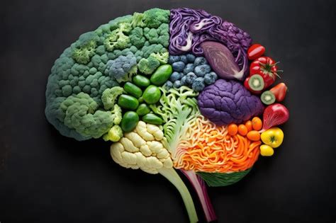 Cerveau Humain Composé D une Variété De Légumes Dans Le Concept D