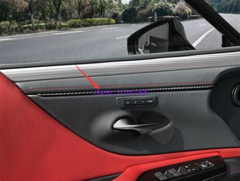 Real Carbon Fiber Inner Door Panel Decor Cover Trim For Lexus ES350