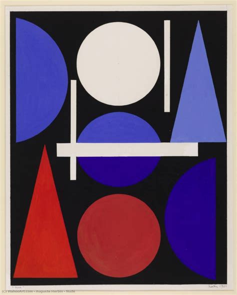 Riproduzioni D Arte Del Museo Nude 1960 Di Auguste Herbin Ispirato Da