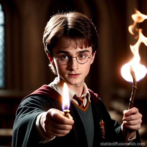 Harry Potter Casting A Spell Image Stable Diffusion Online