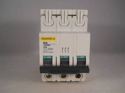 Square D Mcb Triple Pole Phase Breaker Type C A Loadcentre