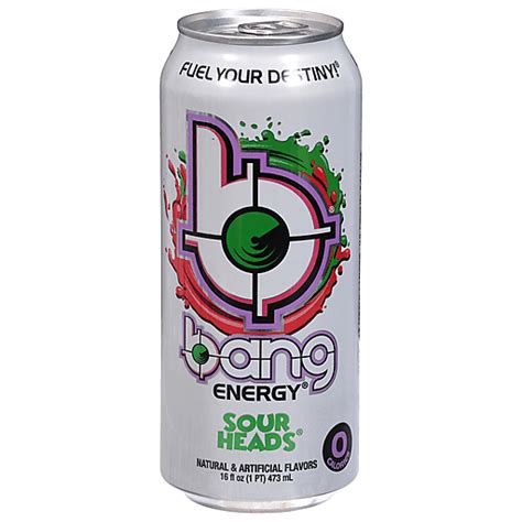 Bang Energy Drink Sour Heads 16 Fl Oz Beverages Fishers Foods