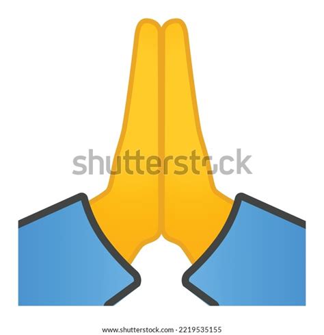 Folded Hands Vector Emoji Design Isolated Stock Vector (Royalty Free ...