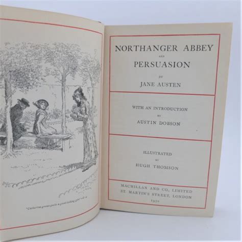 Northanger Abbey Persuasion Illustrated By Hugh Thomson 1930