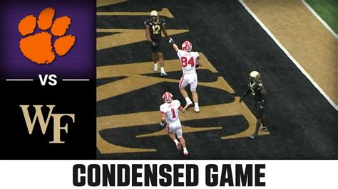 Clemson Vs Wake Forest Condensed Game Acc Football Youtube