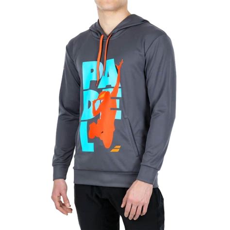 Babolat Padel Hood gråa sweatshirt - Zona de Padel