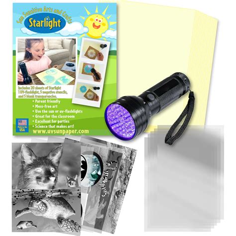 Starlight Deluxe Kit Includes UV-Sensitive Paper, a UV-Flashlight, Fun