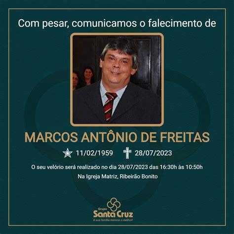 Grupo Santa Cruz Comunica O Falecimento Aos Anos De Marcos Antonio