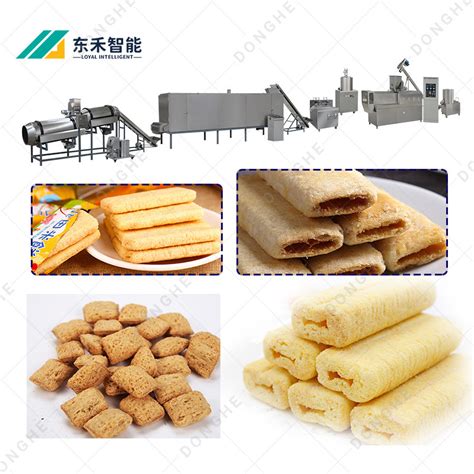 Automatic Filling Snacks Kurkure Puff Extruded Rice Wheat Flour Fried