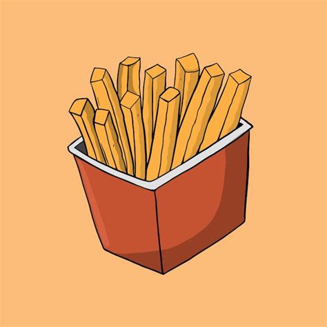 Premium Vector Hand Drawn French Fries Illustration