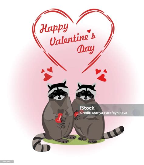 Vector Image Of Animals In Love A Valentines Day Card Illustration Of