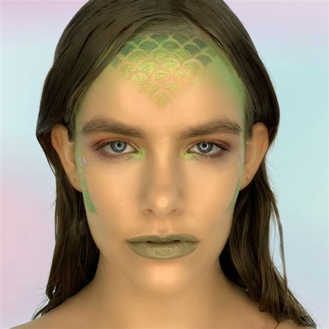 Mermaid Scales Makeup Template Saubhaya Makeup