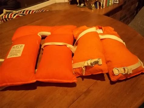 One Vintage Life Jacket Red Head Brand Company Filled With