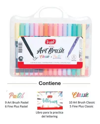 Valija Trabi Marcadores Art Brush Y Microfibras X Colores Mercadolibre