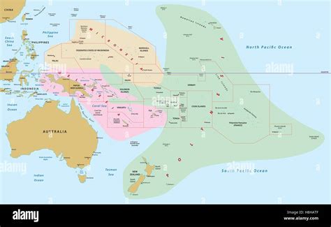 Oceania Map Hi Res Stock Photography And Images Alamy