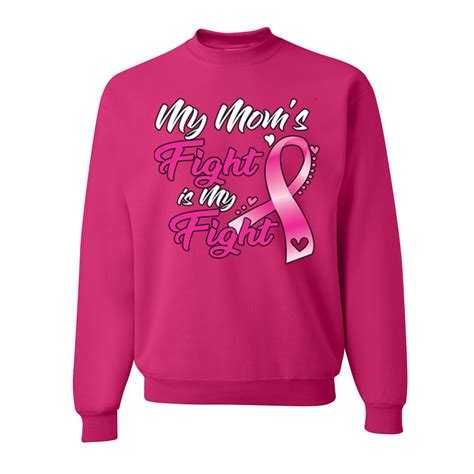 My Moms Fight Is My Fight Pink Ribbon Breast Cancer Awareness Mens