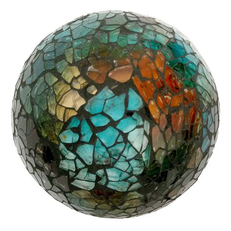 Brown Mosaic Sphere Decorative Orb At Home