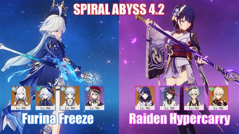 C0 Furina Ayaka Freeze C0 Raiden Hypercarry Spiral Abyss 4 2